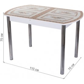 Стеклянный стол Танго ПО 02