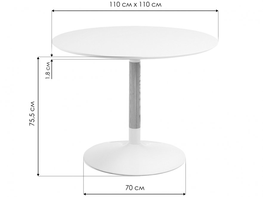 Деревянный стол Tic белый