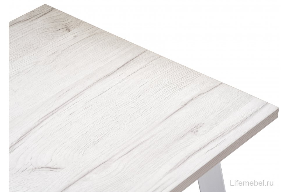 Стол Тринити Лофт 140 25 мм юта / белый матовый