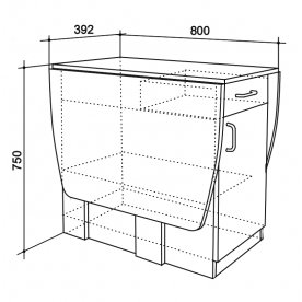 Стол-тумба Бриз вишня оксфорд