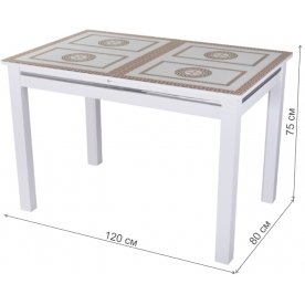 Стеклянный стол Вальс-1 08