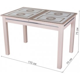 Стеклянный стол Вальс 08