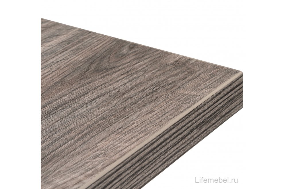 Стол Вик 120х75х77 дуб рошелье / черный матовый