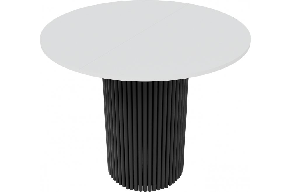 Деревянный стол Trubis 90x75x90 белый / черный металл