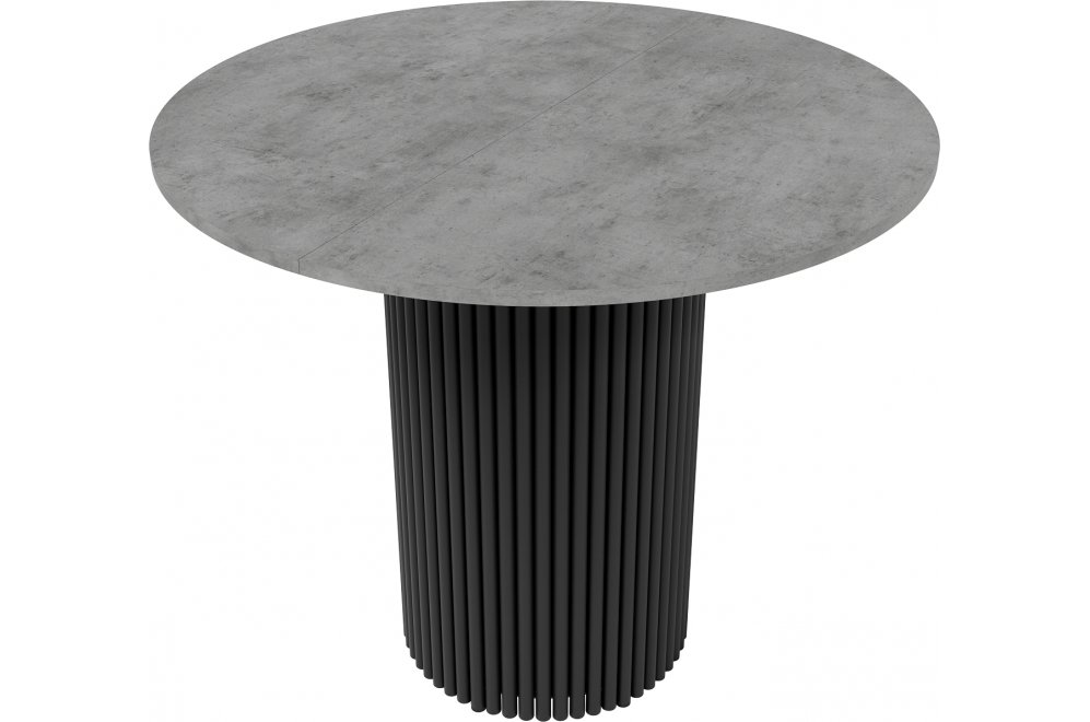 Деревянный стол Trubis 90x75x90 бетон / черный металл