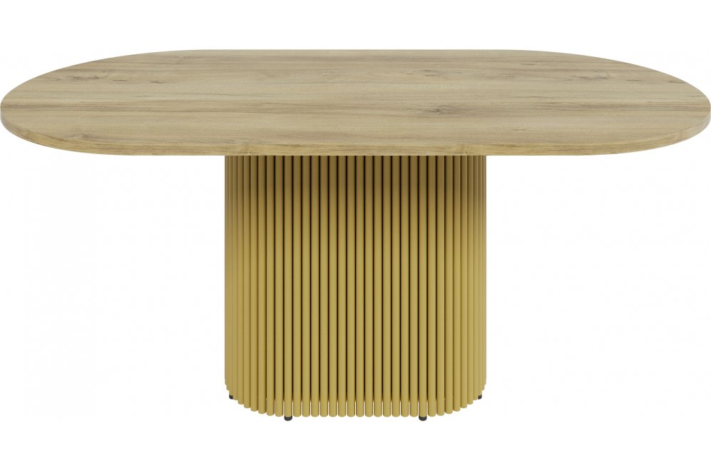 Деревянный стол Trubis Wood 90x75x180 орех / золотой