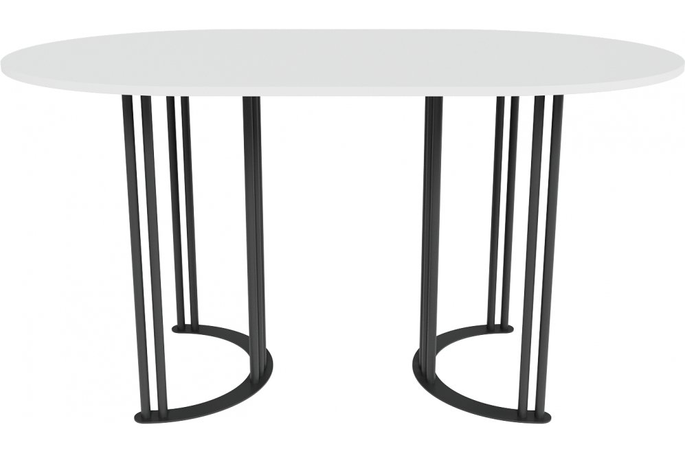 Деревянный стол Violur 80x75x140 белый / черный металл