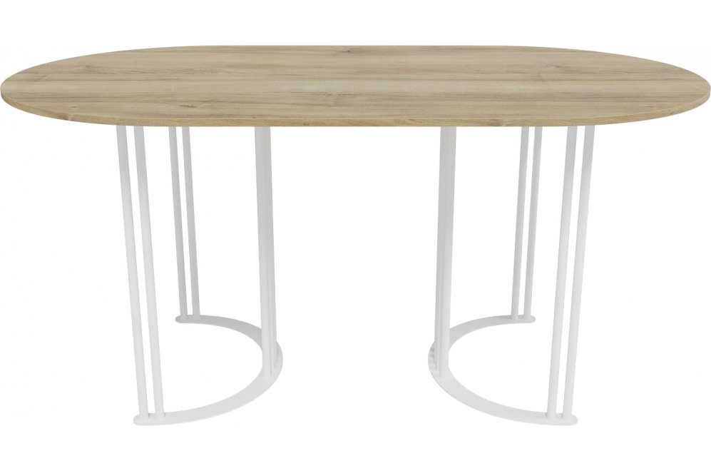 Деревянный стол Violur 80x75x160 орех / белый металл