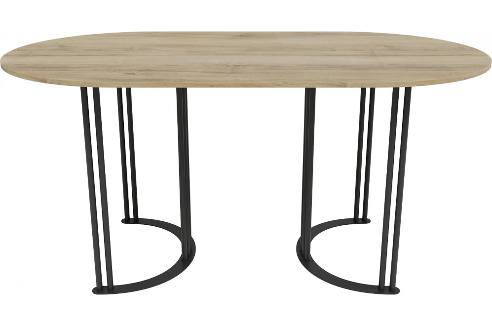 Деревянный стол Violur 80x75x160 орех / черный металл