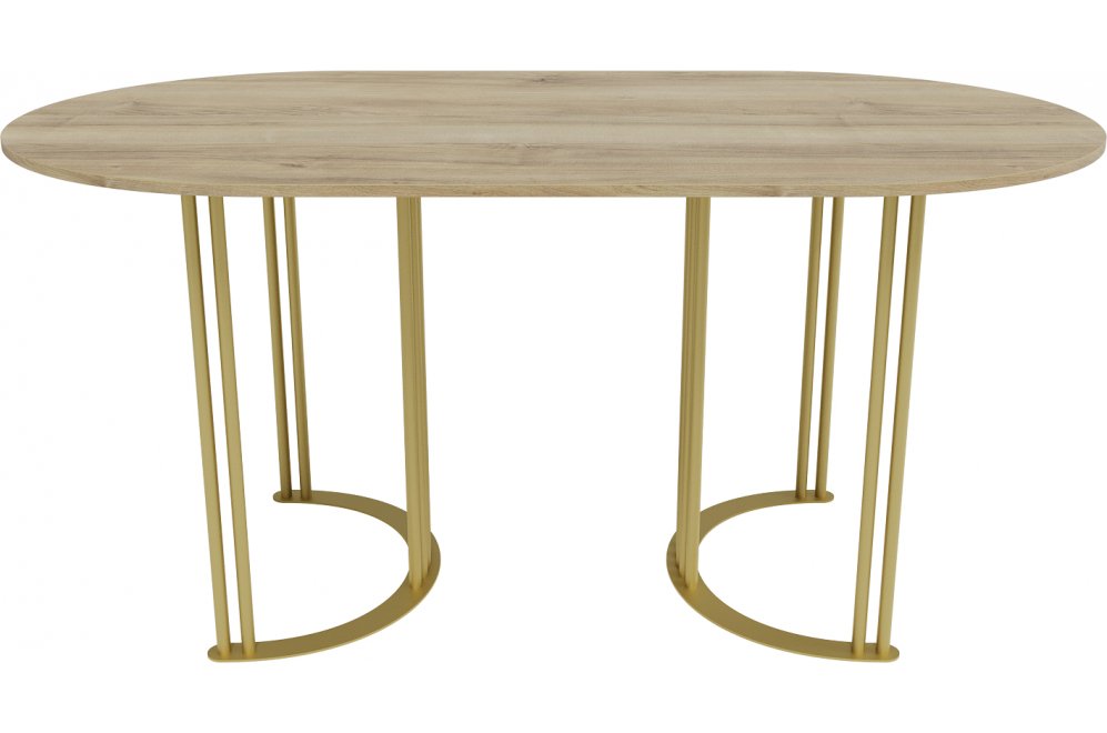 Деревянный стол Violur 80x75x160 орех / золотой металл