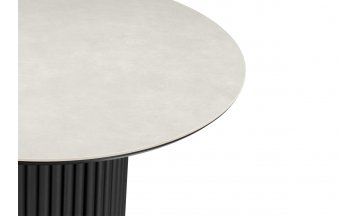 Керамический стол Барел 89 carmen light grey / черный