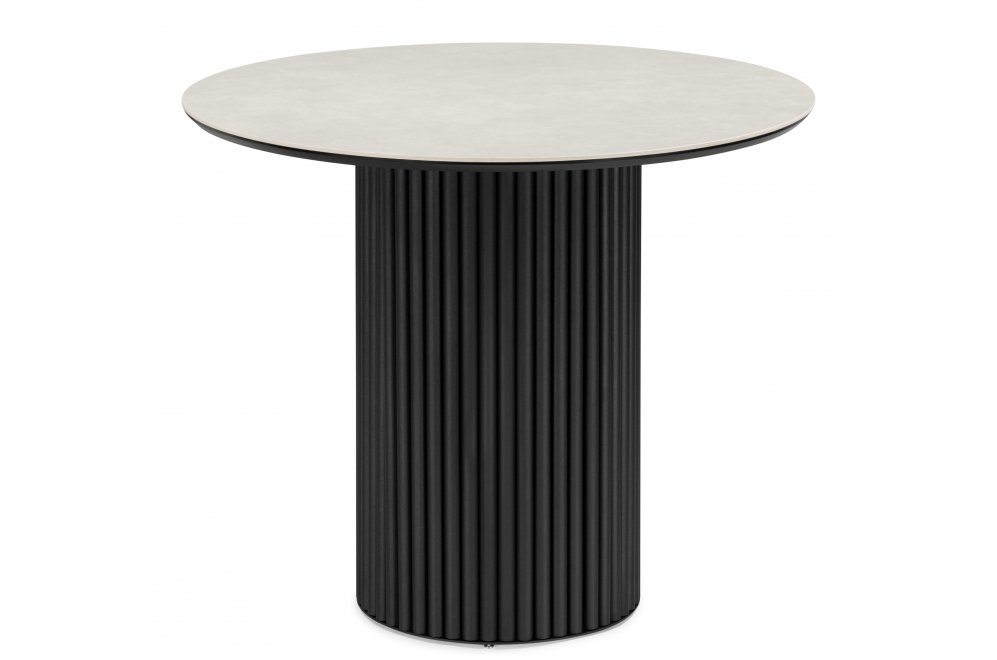 Керамический стол Барел 89 carmen light grey / черный