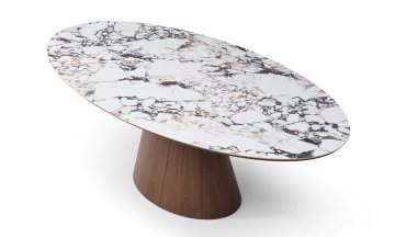 Керамический стол DT2483 Арабескато / орех