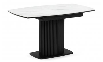 Керамический стол Фестер 140(180)х80 черный мрамор shakespeare black / черный