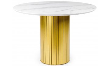 Керамический стол Гравент 110 patagonoa bianco repose / золотой