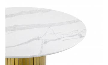 Керамический стол Гравент 110 patagonoa bianco repose / золотой