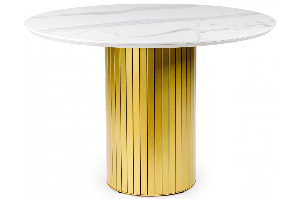 Керамический стол Гравент 110 patagonoa bianco repose / золотой