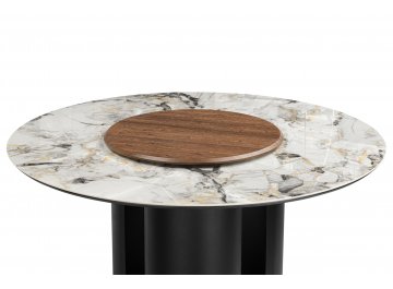 Круглый стол Иган 137 орех кантри / arctic ocean / черный