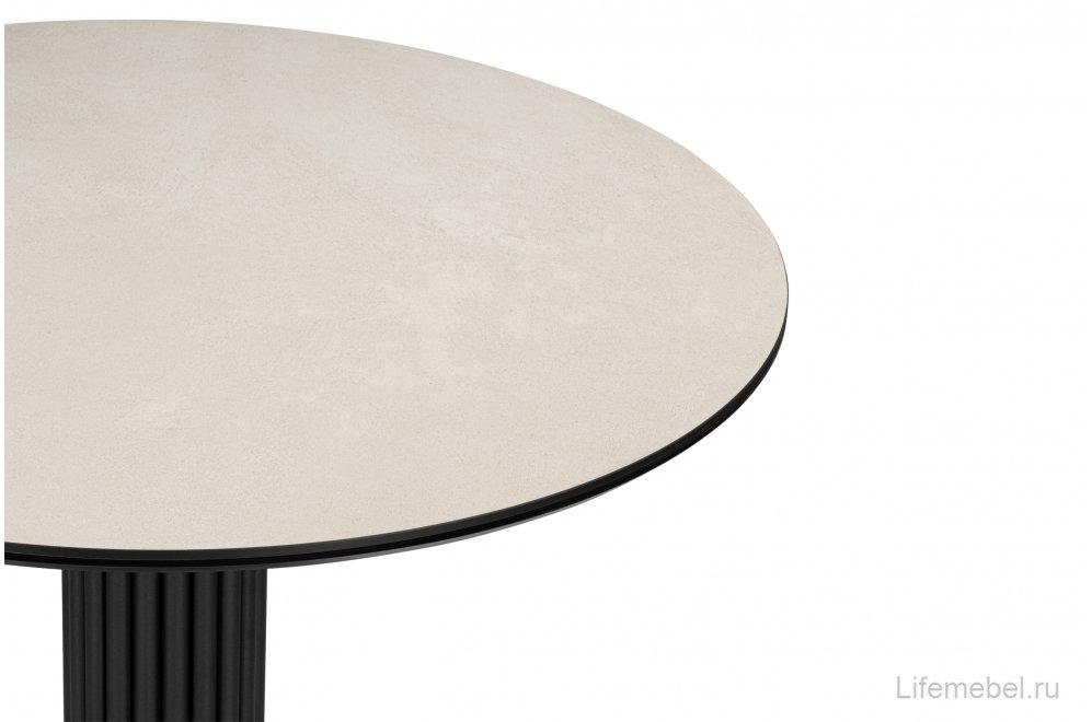 Керамический стол Кэмерон 110 krater perla repose / черный