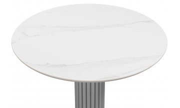 Керамический стол Кэмерон 90 snow white / серый