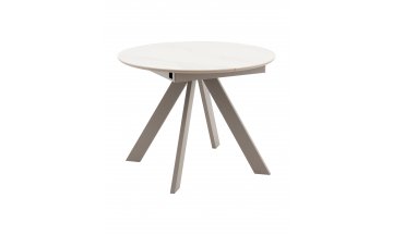 Керамический стол Миндель 100x100 мрамор / латте