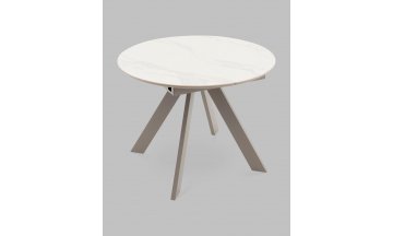 Керамический стол Миндель 100x100 мрамор / латте