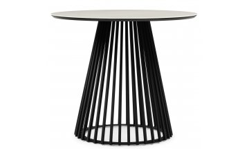 Керамический стол Нэнси 90 carmen light grey / черный