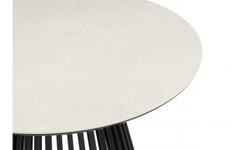 Керамический стол Нэнси 90 carmen light grey / черный