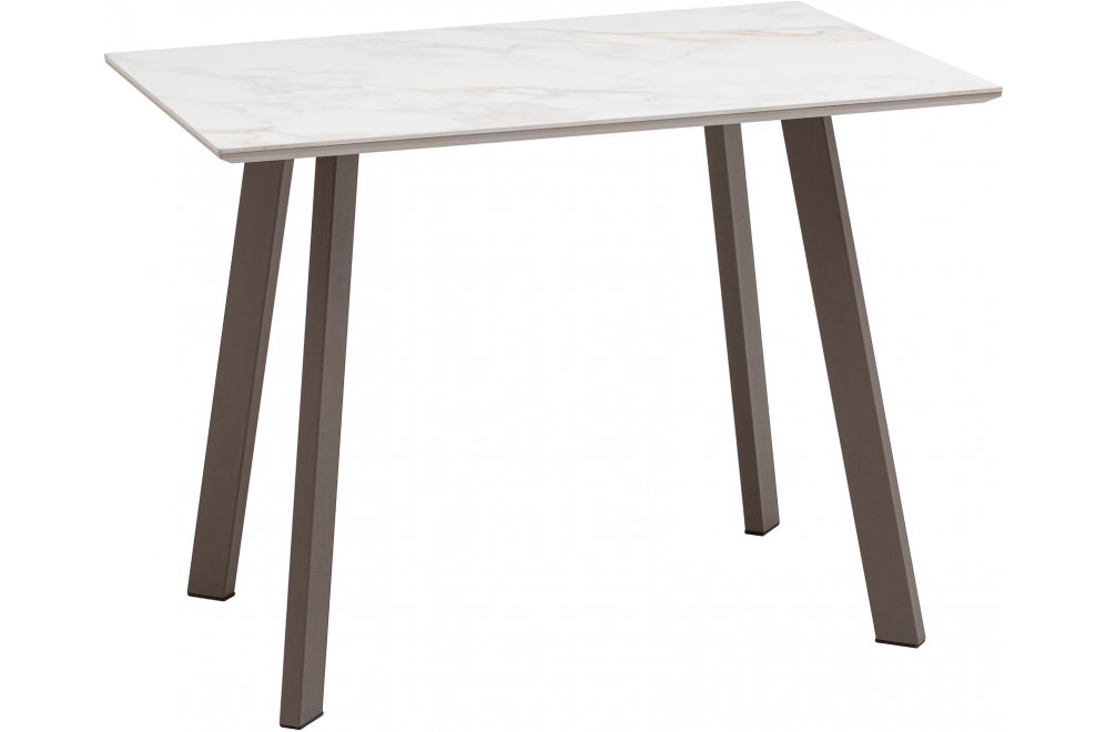 Керамический стол Райли белый / капучино