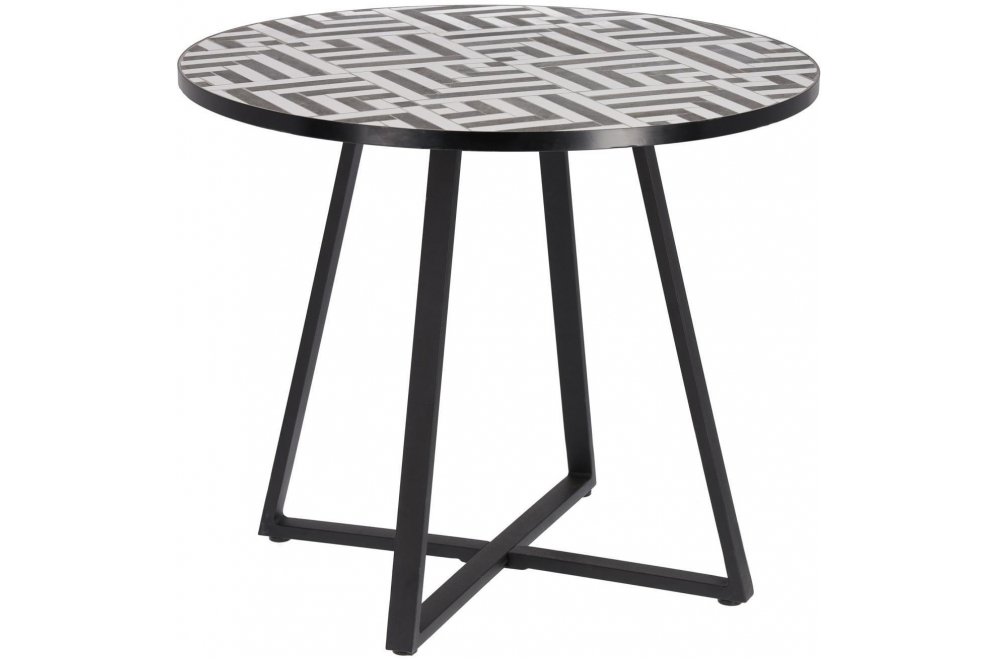 Керамический стол Tella черно-белый