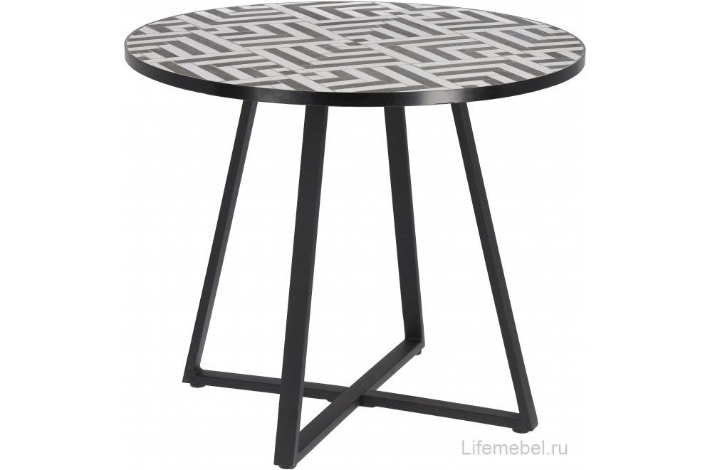 Керамический стол Tella черно-белый