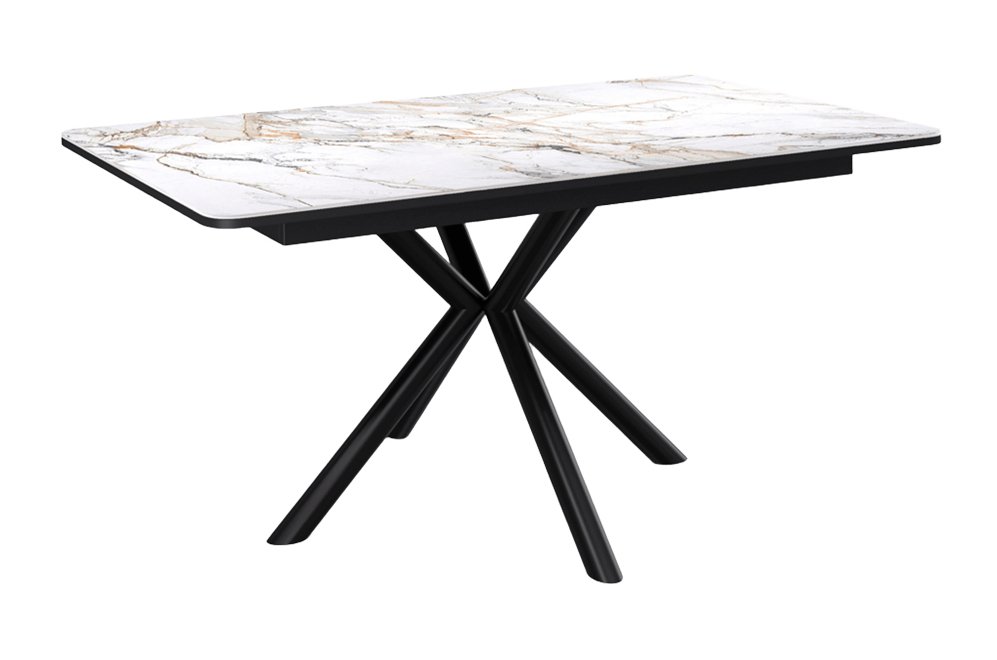 Стол DM1550 черный / керамика золотая