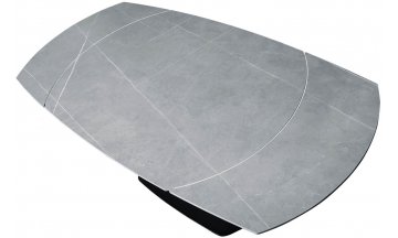 Керамический стол SHT-T75 серый светлый / черный