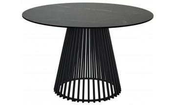 Керамический стол Terni 120 керамика черный мрамор матовый matt black marble solid ceramic / черный