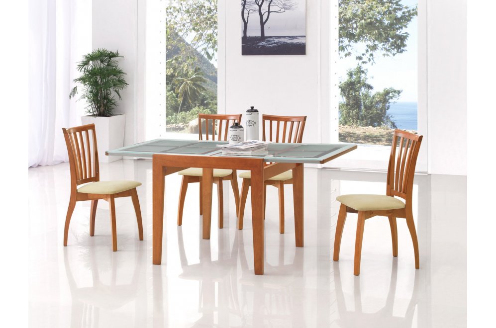 (НЕАКТИВЕН) Обеденная группа "стол 31098 и 4 стула 9927 вишня" (ES)