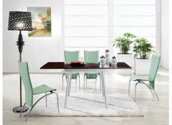 (НЕАКТИВЕН, больше не поставляется) Обеденная группа "стол B2225 венге и 4 стула 4056 салатовые" (ES)