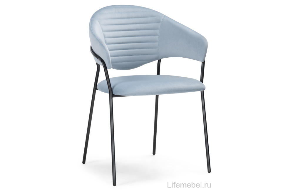 Обеденная группа Алейида белый / голубой / черный глянец