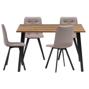 латте велюр / дуб делано темный / черный матовый