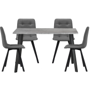 темно-серы велюр / бетон / черный матовый