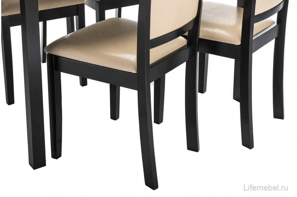 Обеденная группа Modis (стол и 4 стула) cappuccino / cream
