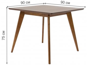 Обеденный стол Сканди М 90 / Сашш орех / серый ГЛ