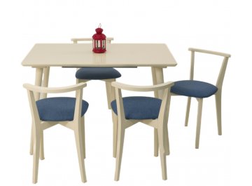 Раздвижной стол Монте Франк 120 натуральное дерево / натуральное дерево