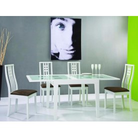 Стол Benson 90 белый и 4 стула Betty