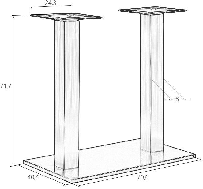 Подстолье обеденное Debra Wide