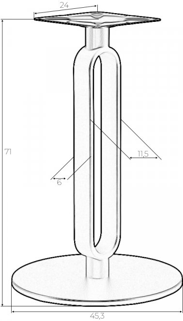 Подстолье обеденное Elan Gold 8702-LMS