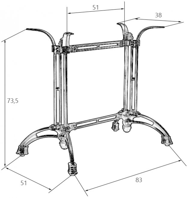 Подстолье обеденное Louise Wide
