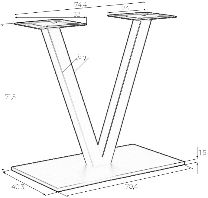 Подстолье обеденное Vector