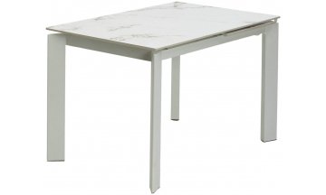 Керамический стол Corner 120 gloss golden jade solid ceramic / white