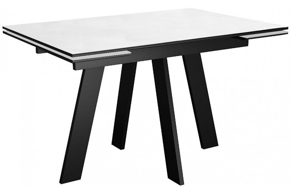 Керамический стол DKM110 раскладной mono white