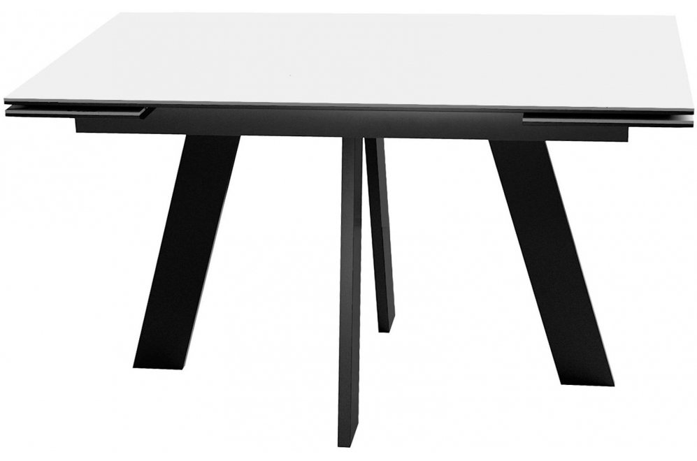 Керамический стол DKM140 раскладной mono white